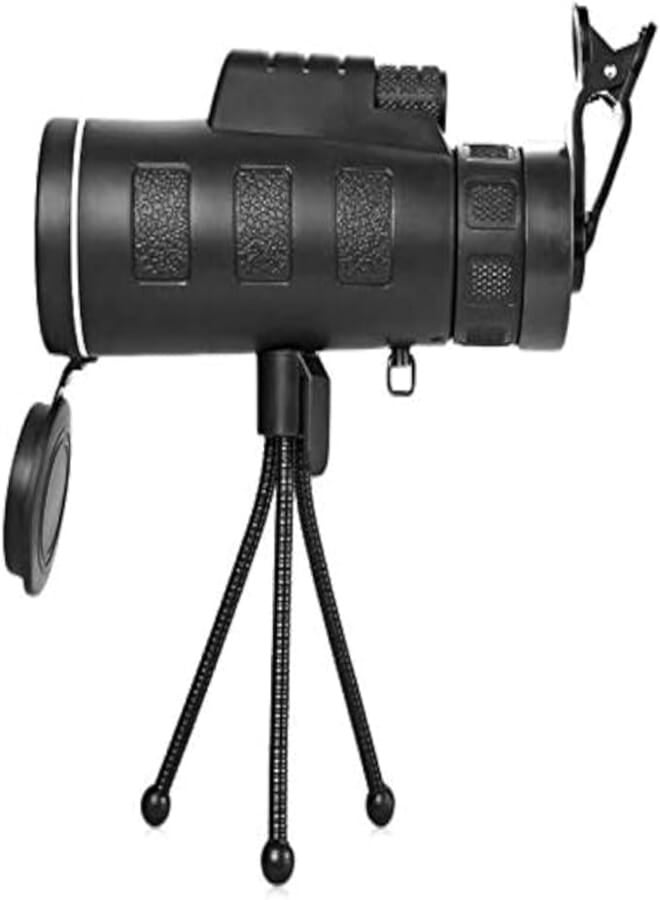 Other Monocular Telescope HD Prism Scope 40X60 High Power Clear Dual Tone Low Light Level Night Vision Mobile Phone Stand Monocular